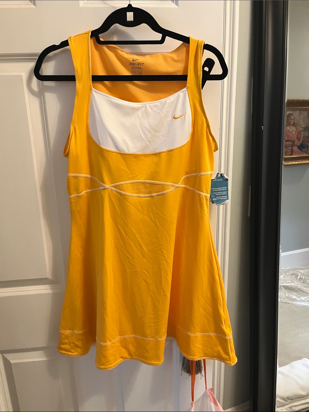 Nike Yellow & White Dri-FIT Tennis Dress